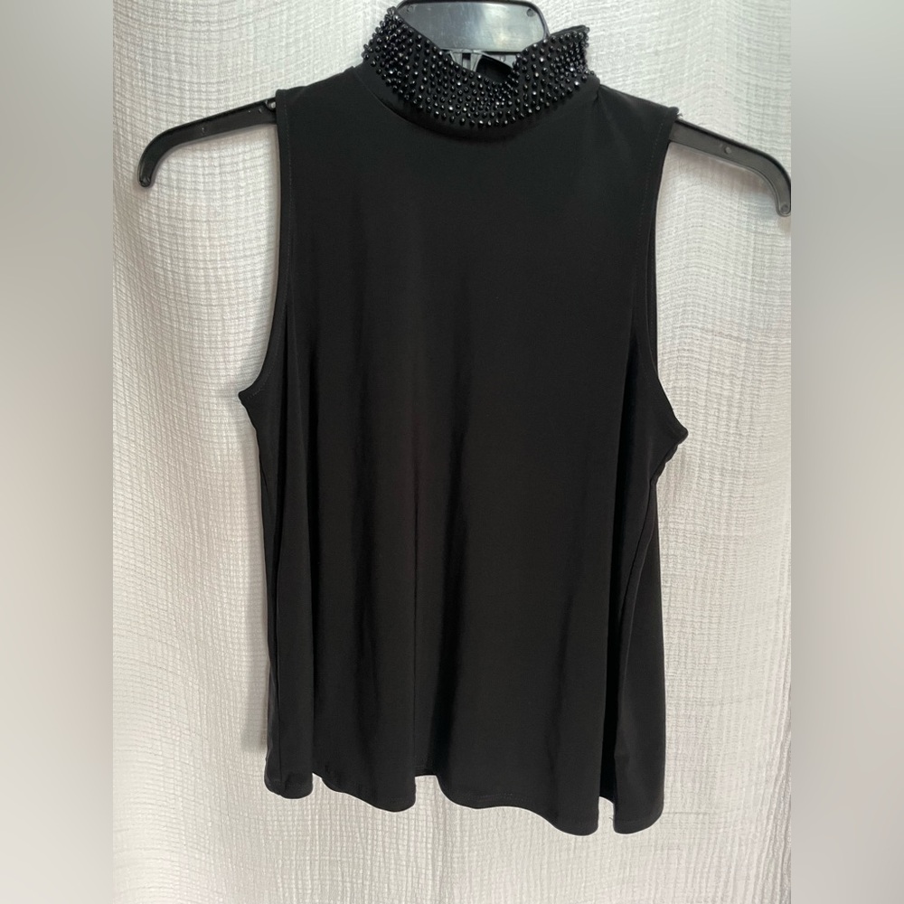 Tiana B. Black Embellished Tank Top